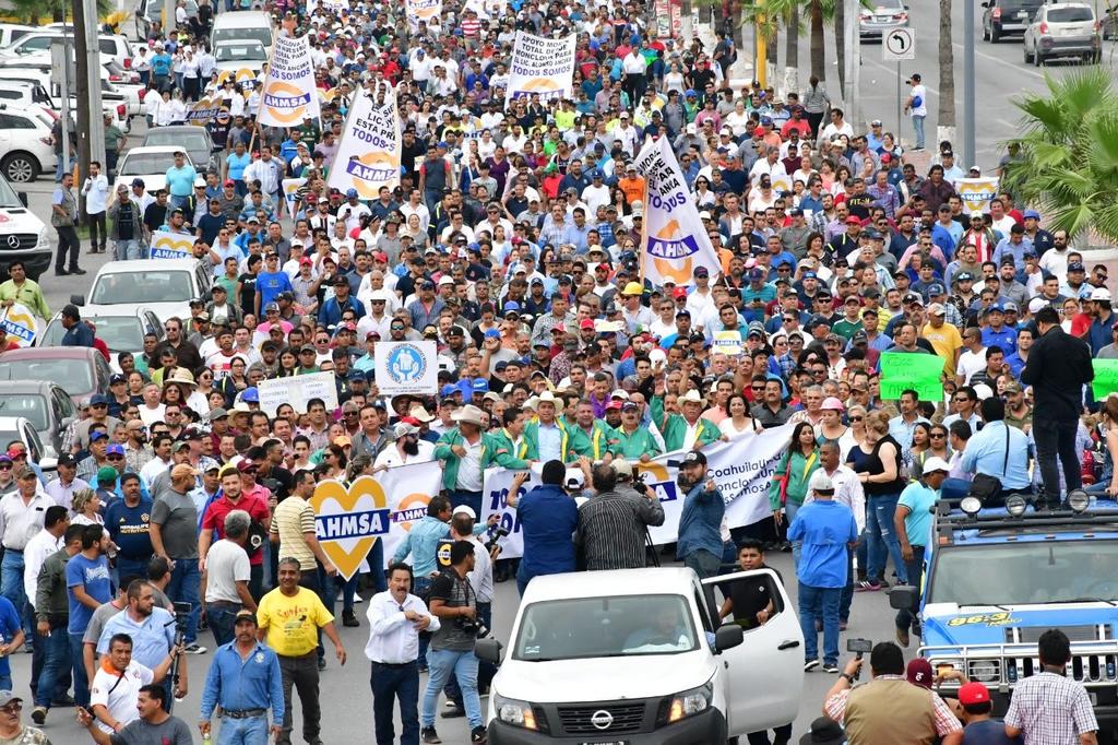 Mega marcha de obreros del 30 dd mayo de 2019. (EL SIGLO COAHUILA)