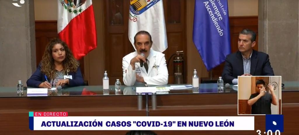 El titular de Salud de Nuevo León, Manuel de la O Cavazos, comenzó su conferencia diaria sobre el coronavirus informando que ya son 48 casos positivos. (ESPECIAL)