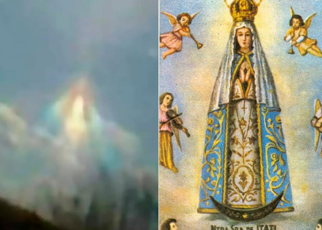 Los residentes ven parecido con la silueta y la Virgen de Itatí. (INTERNET)