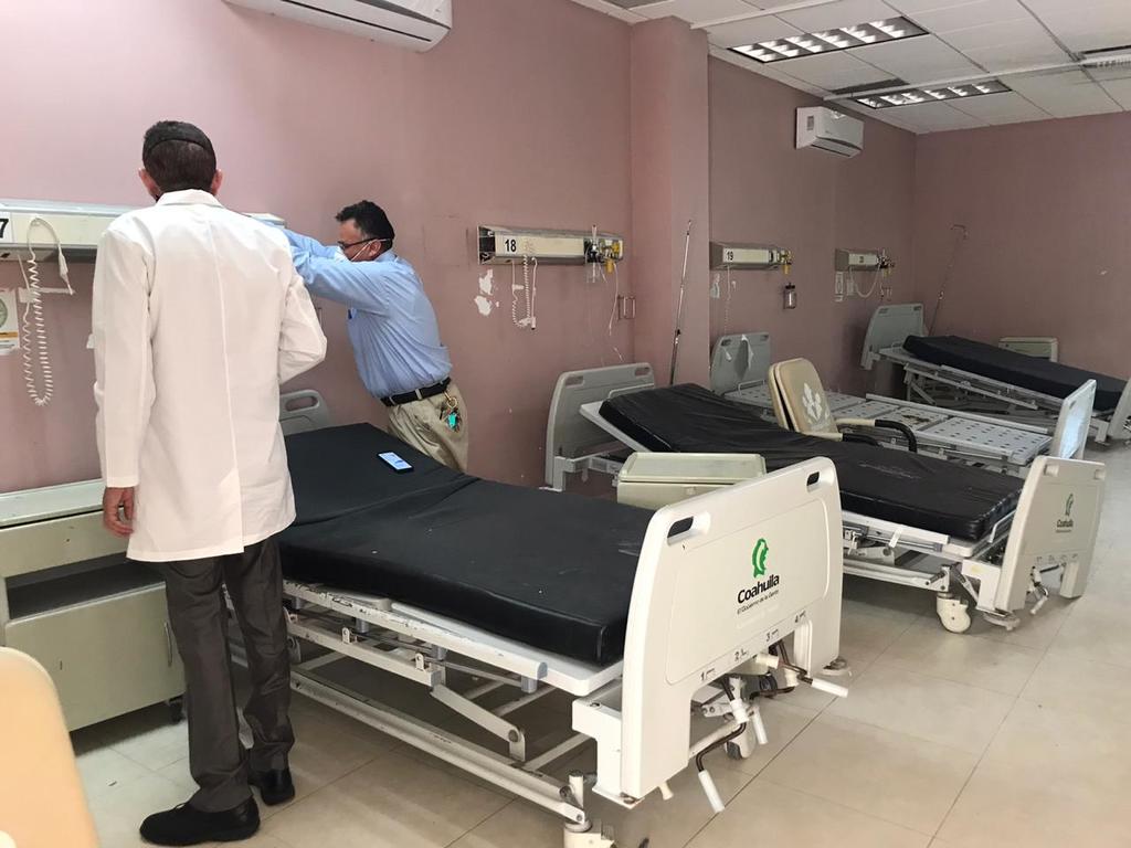 La sala 5 del Hospital, de reciente creación, en cuestión de horas quedará lista para recibir pacientes. (EL SIGLO COAHUILA)