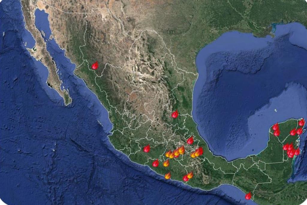 Reportaron que en cinco Áreas Naturales Protegidas hay incendios forestales: la Zona de Conservación Ecológica Ecoguardias (estatal), en la alcaldía Tlalpan, Ciudad de México; Parque Nacional Lagunas de Zempoala, en Morelos, y Zona Protectora Forestal Vedada Cuenca Hidrográfica del Río Necaxa, en Puebla. (TWITTER)
