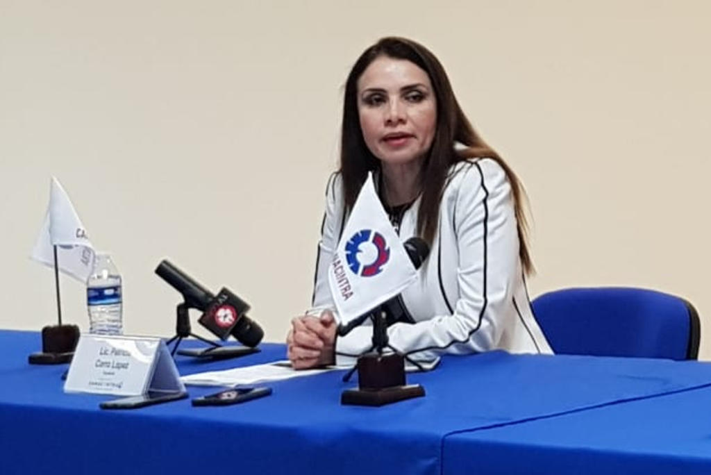 Patricia Corro López, presidenta de la Cámara Nacional de la Industria de la Transformación en Gómez Palacio. (ARCHIVO)