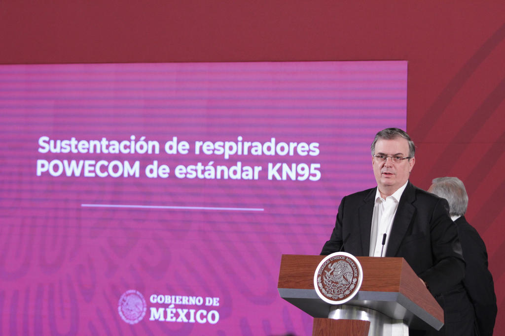 El canciller Marcelo Ebrard detalló el proceso por el que el gobierno mexicano está adquiriendo insumos médicos para atender el COVID-19 en el país. (NOTIMEX)