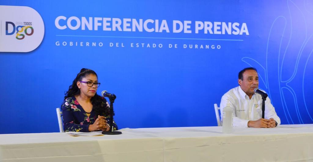 Las autoridades de Salud de Durango, representadas por el secretario Sergio González Romero, presentaron como cada día la actualización sobre casos de COVID-19, enfermedad causada por el coronavirus SARS-CoV-2. (CORTESÍA)