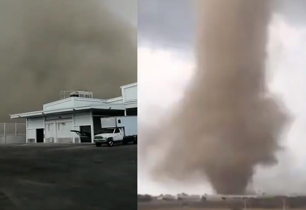 A través de redes sociales el hecho se volvió viral gracias a que internautas compartieron imágenes del tornado (CAPTURA)  
