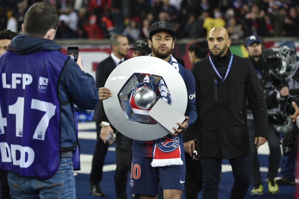 El brasileño Neymar Jr. conquistó su tercer campeonato de la Ligue 1 desde que llegó en agosto de 2017.