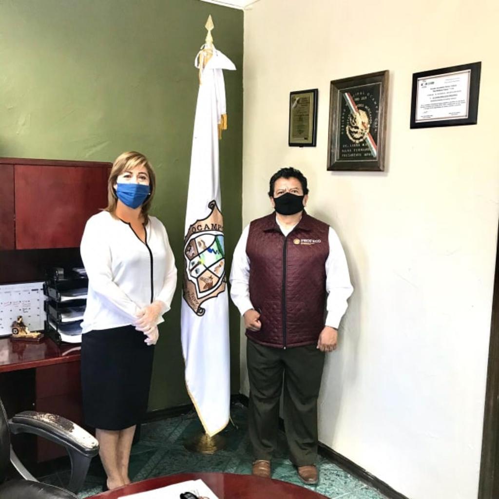 Ríos Martínez, titular de la dependencia federal en Torreón y la comarca lagunera, se reunió con la alcaldesa Laura Mara Silva Fernández, para informar del motivo de su presencia. (EL SIGLO COHUILA)