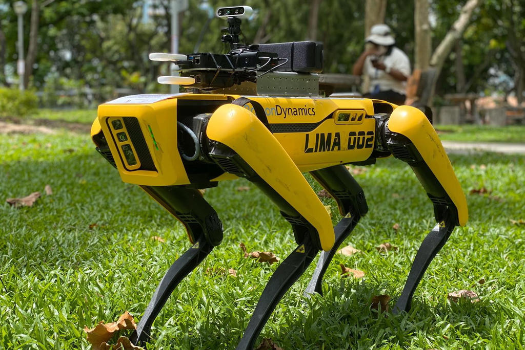 El robot, controlado de manera remota, es parte de un programa piloto de dos semanas organizado por varios organismos gubernamentales de la ciudad-estado. (ARCHIVO)