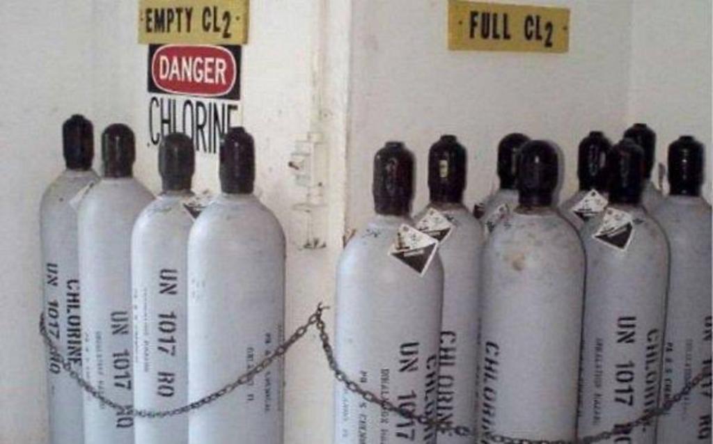 La Dirección de Protección Civil en Baja California emitió una alerta por el robo de dos tanques de Gas Cloro de la planta potabilizadora del Ejido Lázaro Cárdenas en Mexicali, material que es clasificado como altamente tóxico y peligroso. (ESPECIAL)