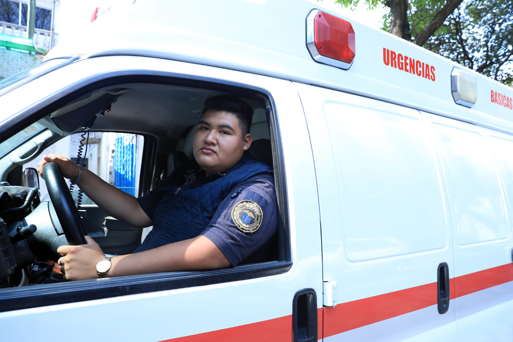 Hace ocho meses la empresa encargó a Rodrigo la responsabilidad de manejar la ambulancia.