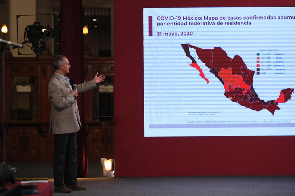 México registró este domingo 151 muertes y 3,152 casos de COVID-19 pasa acumular 9,930 defunciones y de 90,664 contagios acumulados un día antes de comenzar una nueva fase de combate al coronavirus, informaron las autoridades de salud. (EL UNIVERSAL)