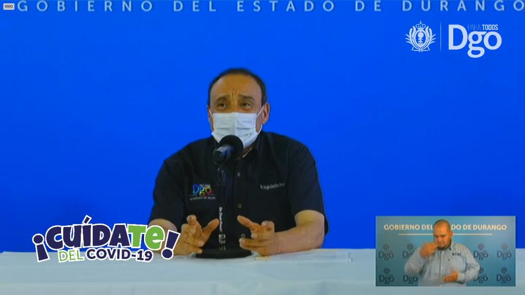 Las autoridades de Salud del estado de Durango, representadas por el secretario Sergio González Romero, presentaron como cada día la actualización sobre casos de COVID-19, enfermedad causada por el coronavirus SARS-CoV-2. (ESPECIAL)