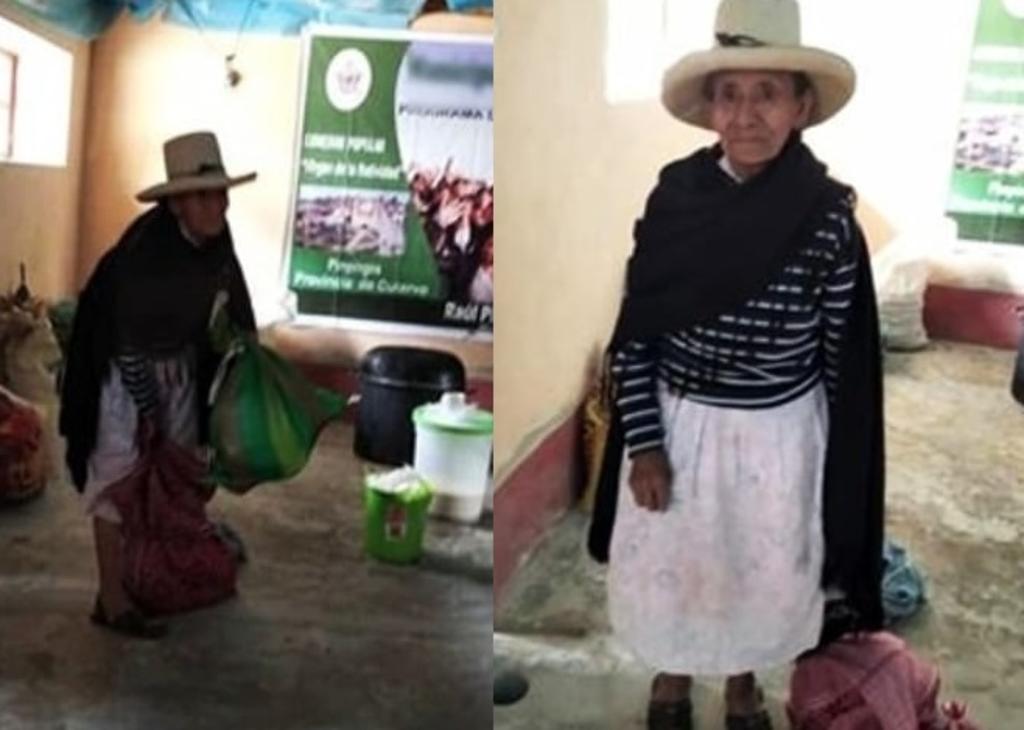 La mujer que se dedica al campo, decidió donar parte de sus cultivos a los más necesitados ante la pandemia por COVID-19 (CAPTURA) 