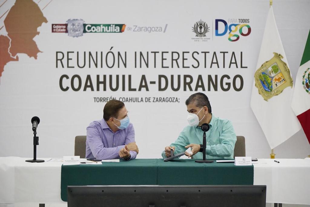 Miguel Riquelme y José Rosas Aispuro acuerdan homologar protocolos de reapertura. (EL SIGLO DE TORREÓN)