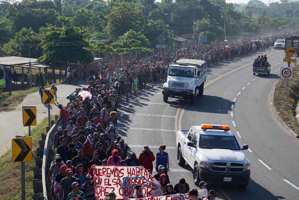 En octubre de 2018 miles de centroamericanos partieron de Honduras con el firme de objetivo de llegar a Estados Unidos. (EFE) 