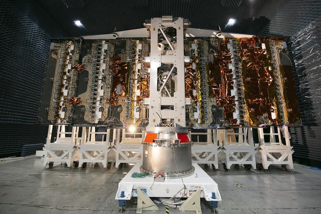 El satélite argentino Saocom 1B, cuyo lanzamiento estaba previsto para el pasado marzo desde Cabo Cañaveral (Estados Unidos) pero fue pospuesto por la pandemia del coronavirus, se pondrá en órbita a finales de este mes. (ARCHIVO) 