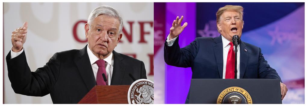 Andrés Manuel López Obrador y Donald Trump tienen grandes diferencias en términos ideológicos. (ARCHIVO) 
