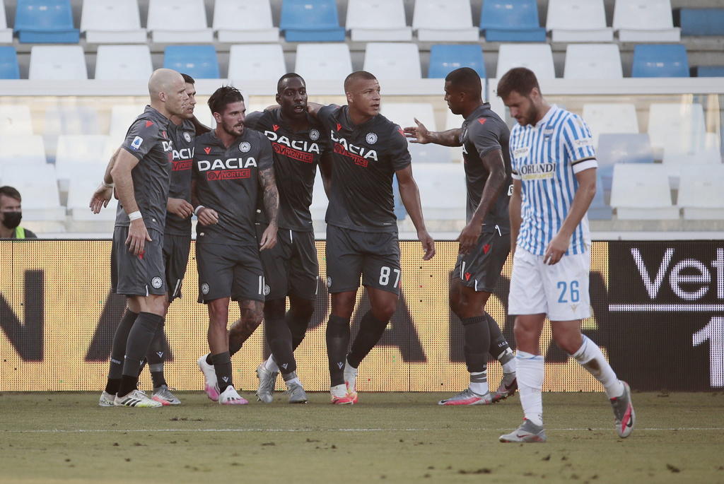 El argentino Rodrigo de Paul encarriló el triunfo en el estadio Paolo Mazza de Ferrara ante el Spal (0-3), que alivia a un Udinese que se distancia de la zona de descenso, en la trigésima primera jornada de la Serie A. (ARCHIVO)