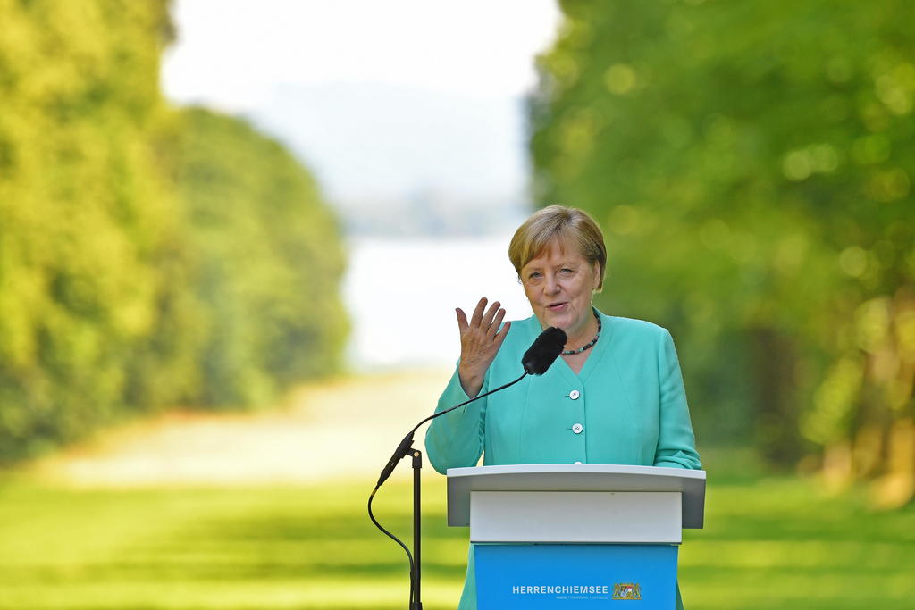 La canciller alemana, Angela Merkel, advirtió hoy ante el presidente del Gobierno español, Pedro Sánchez, que persisten 'notables diferencias' entre los socios de la UE respecto al fondo de recuperación tras la pandemia. (ARCHIVO) 