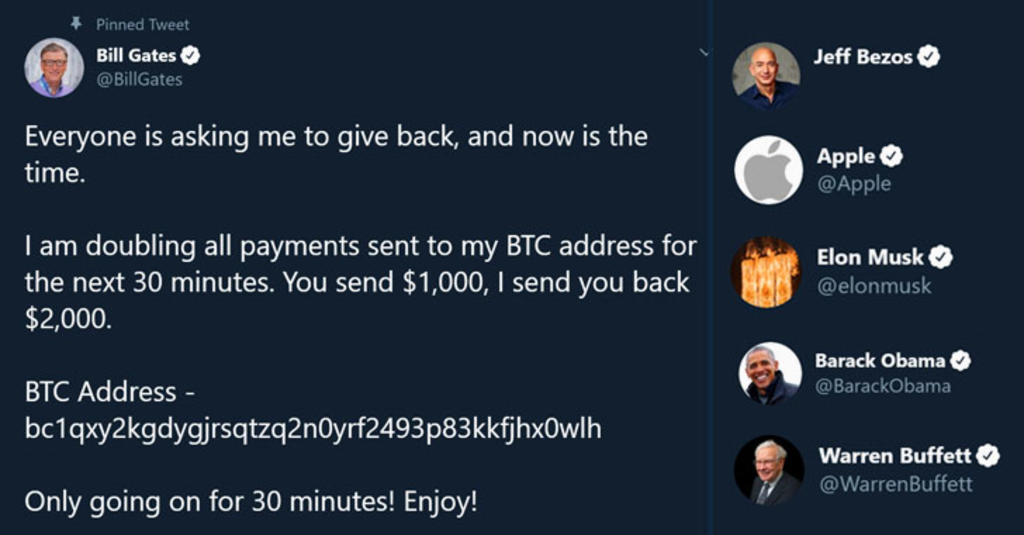 Solo en caso de que no te hayas enterado, esta semana cuentas de Twitter de varias empresas y personajes, entre ellos del mundo de la tecnología, se vieron comprometidas con el fin de promover una estafa de bitcoin. (ESPECIAL) 