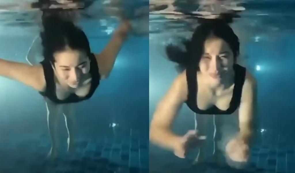 La nadadora expresó sentirse desconcertada por las imágenes (CAPTURA) 