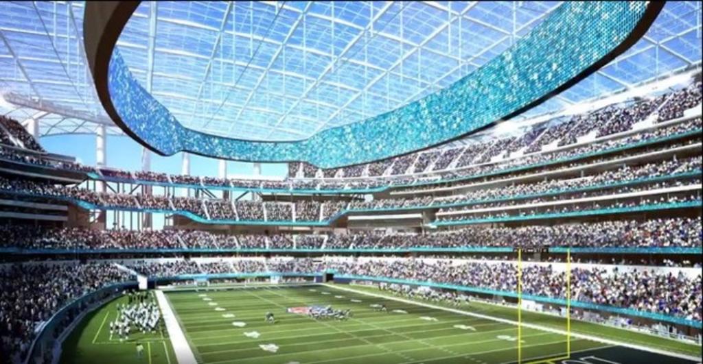 Los Rams de Los Ángeles anunciaron que, debido a la pandemia COVID-19, el SoFi Stadium, su nueva casa y que costó alrededor de 5 mil millones de dólares, tendrá capacidad limitada o nula durante el 2020. (CORTESÍA)