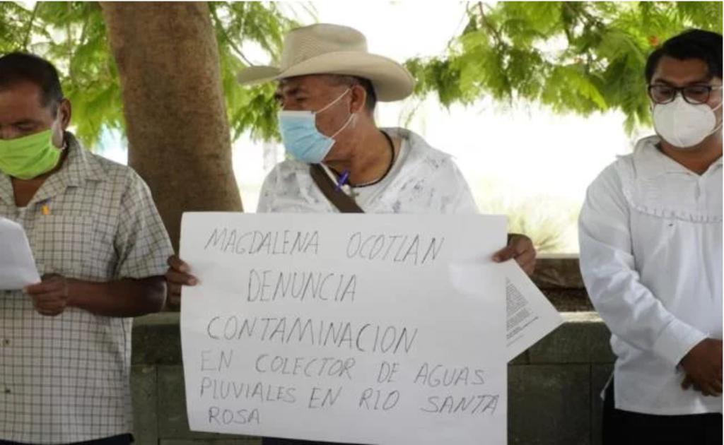 Habitantes de Magdalena Ocotlán, comunidad zapoteca de los Valles Centrales de Oaxaca, e integrantes del Frente No a la Minería por un Futuro de Todas y Todos, denunciaron la contaminación de su río y responsabilizaron a la compañía Minera Cuzcatlán, una filial de la canadiense Fortuna Silver. (ESPECIAL)