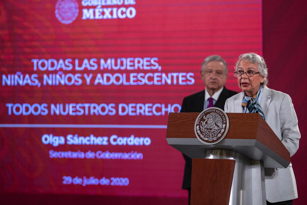 Durante la conferencia de prensa del presidente Andrés Manuel López Obrador, la secretaria de Gobernación, Olga Sánchez Cordero, informó las acciones sobre la estrategia nacional para prevenir, atender y erradicar las violencias contra las mujeres.
(EL UNIVERSAL)