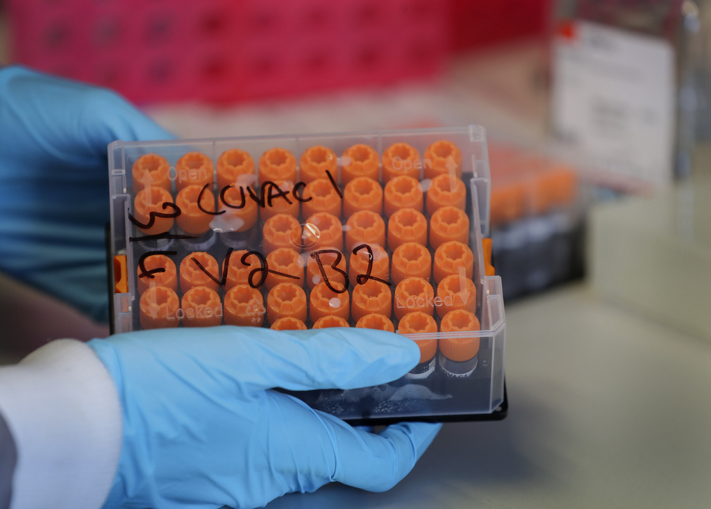La vacuna del Imperial College usa cadenas sintéticas de código genético basado en el virus. (AP) 