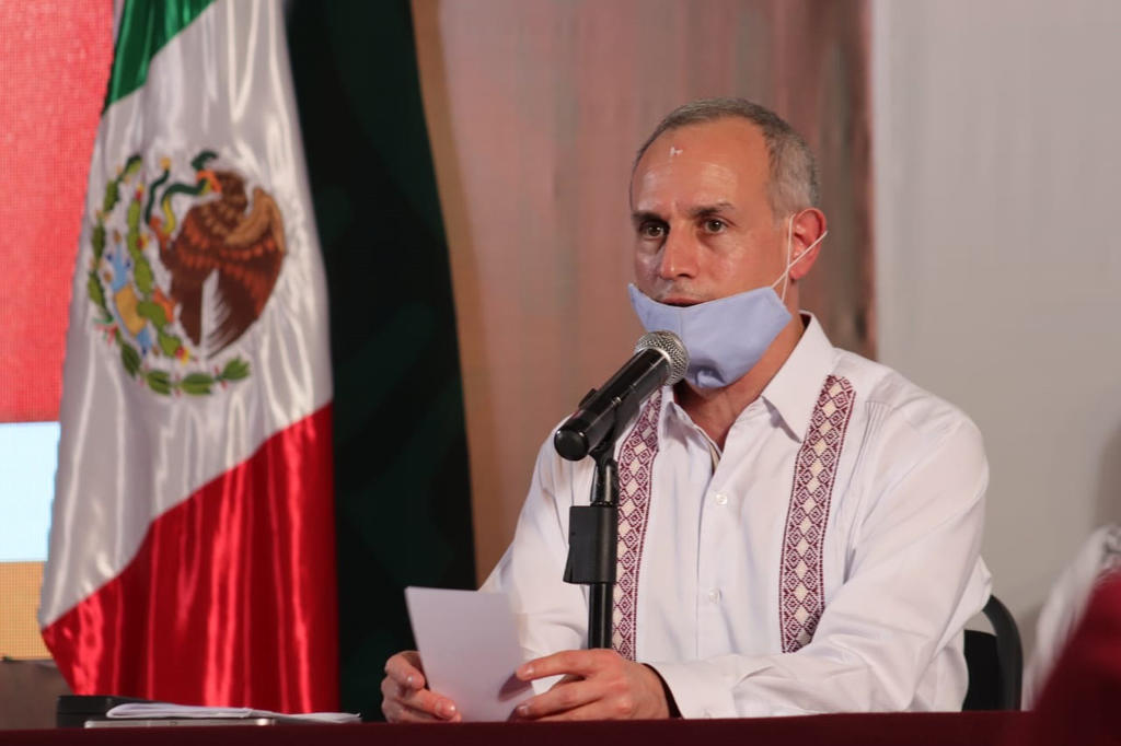 Hugo López Gatell, subsecretario de Salud, respondió durante la conferencia diaria sobre COVID-19 a los gobernadores de 9 estados que exigieron su renuncia mediante una carta. (ARCHIVO)