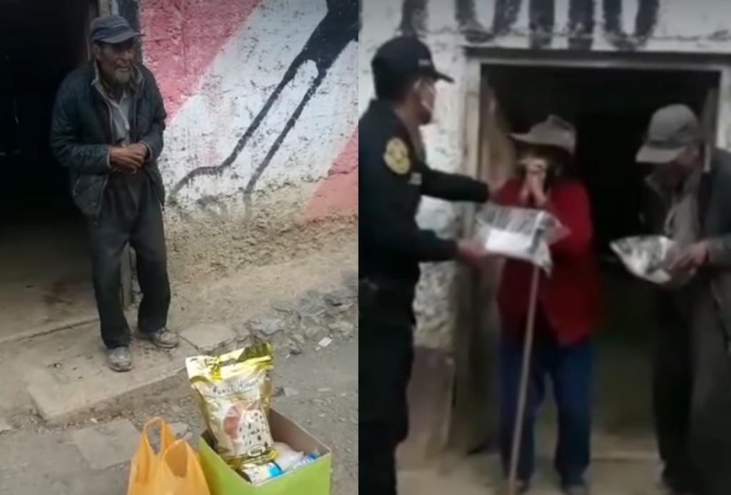 La acciones de los oficiales peruanos, han conmovido al público en redes sociales (CAPTURA) 
