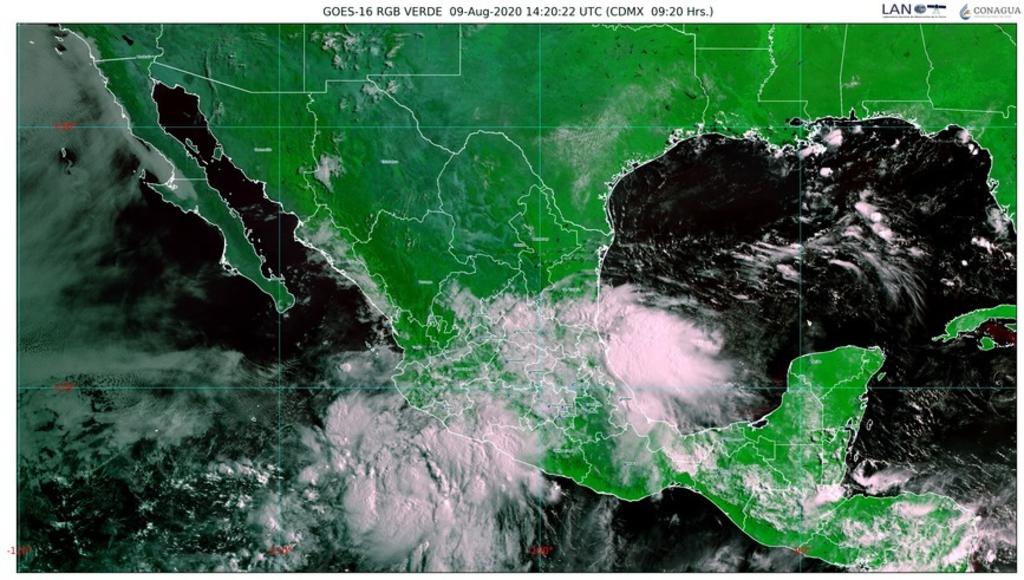 La tormenta tropical Elida, quinta de la temporada de ciclones 2020 del océano Pacífico, produce lluvias 'muy fuertes' en las costas mexicanas de los estados de Colima, Michoacán y Guerrero, informó este domingo el Servicio Meteorológico Nacional (SMN). (TWITTER)
