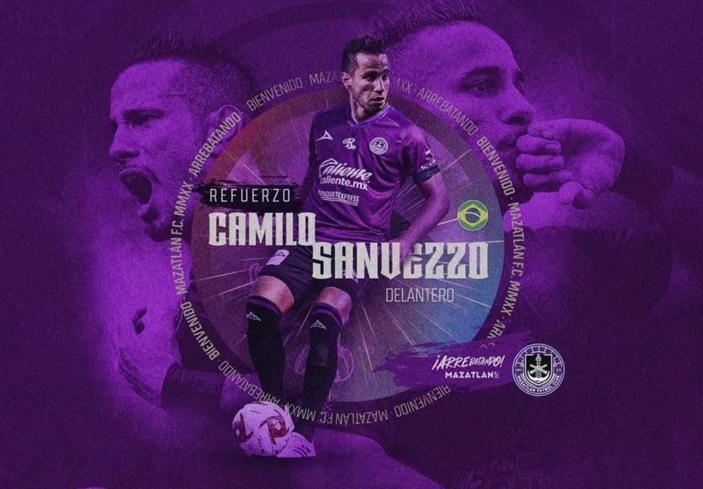 El Mazatlán FC continúa reforzándose para el torneo Guardianes 2020. A través de sus redes sociales dieron a conocer que Camilo Sanvezzo llega al equipo de Juan Francisco Palencia para el torneo de la Liga MX. (CORTESÍA)