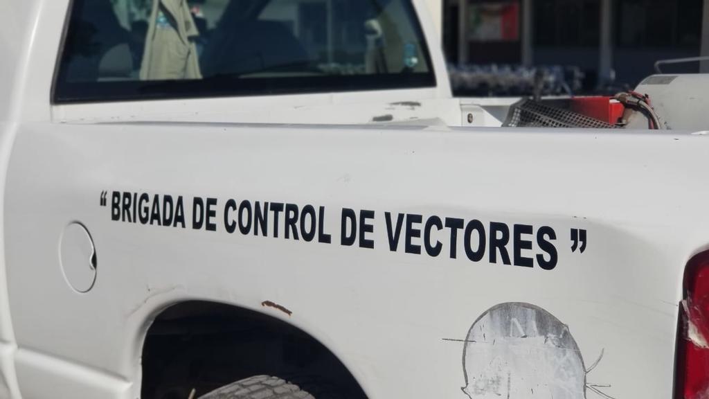 Personal de Vectores recorrió las calles de León Guzmán para fumigar y eliminar el mosquito.