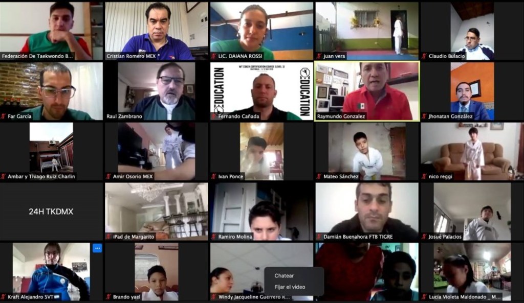 A la distancia y de manera virtual desde sus hogares, los representantes de ambas federaciones nacionales, unieron sus esfuerzos. (FMTKD)