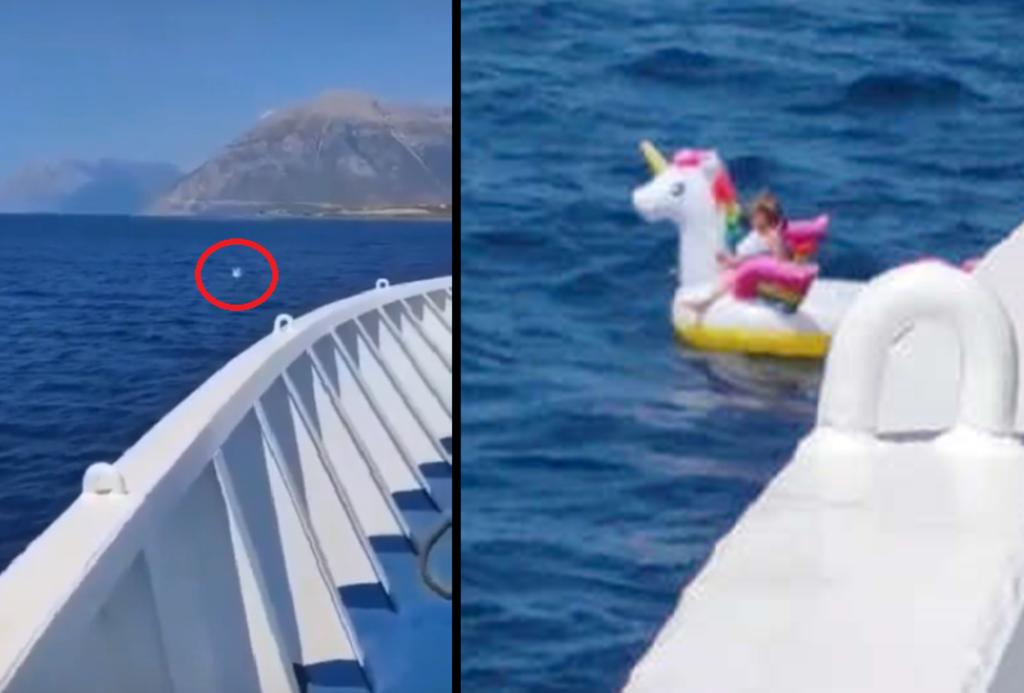 La niña estaba nadando en la playa cuando la corriente la arrastró hacia la costa. (INTERNET)