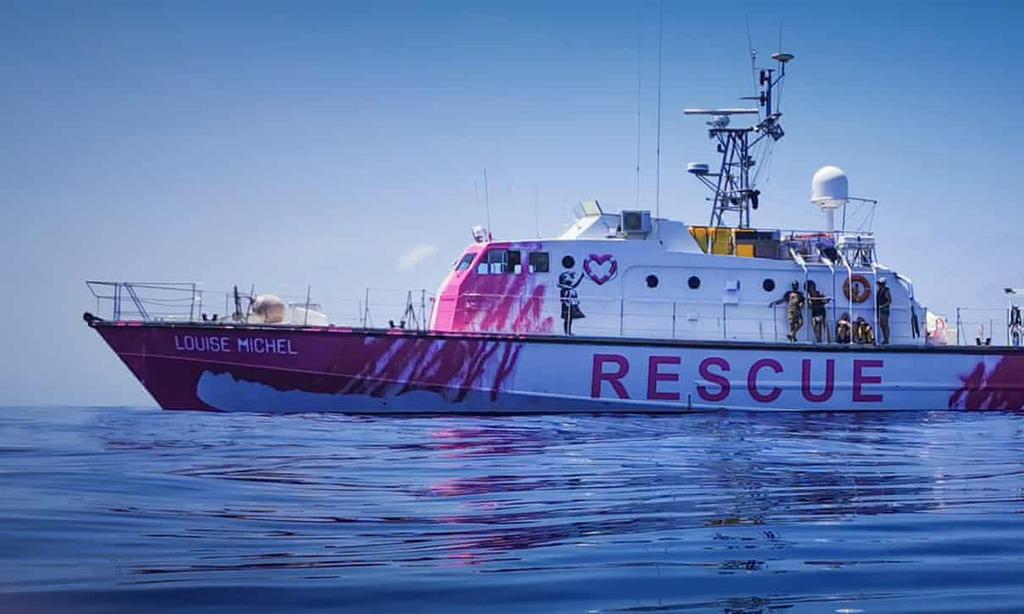 En el barco financiado por el artista urbano, Banksy, viajaban 219 migrantes a bordo (ESPECIAL) 