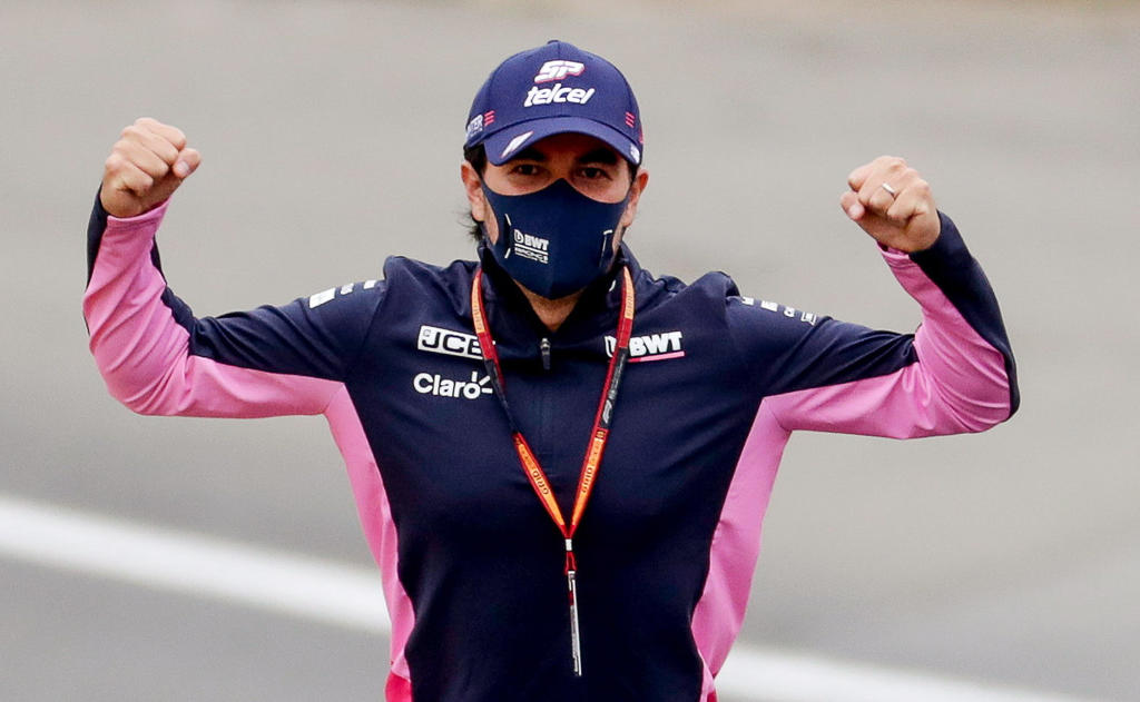  Sergio Pérez (Racing Point), que arrancará desde la octava plaza este domingo en el Gran Premio de Bélgica, el séptimo del Mundial de Fórmula Uno. (ARCHIVO)