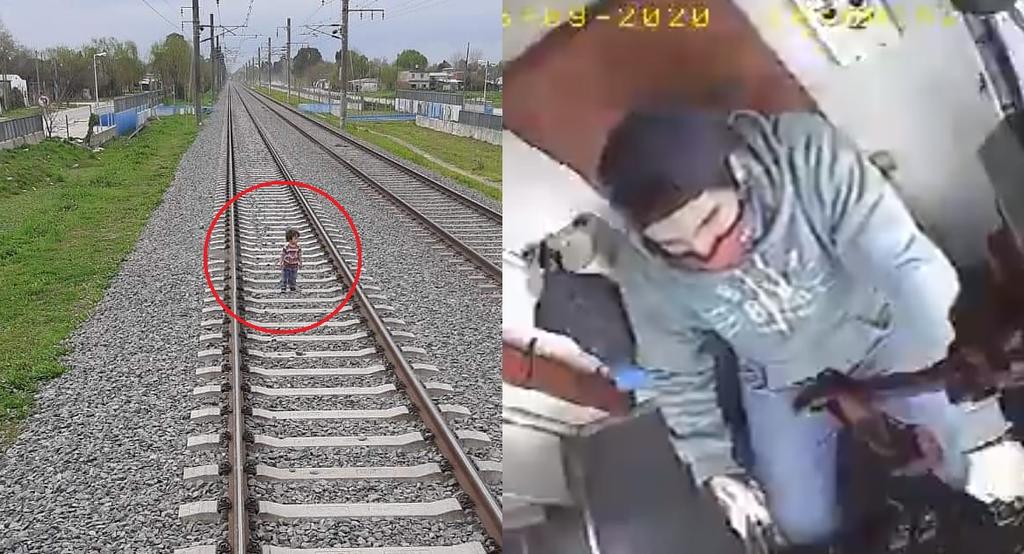 Aparentemente nadie supervisaba las acciones del niño que deambulaba en las vías ferroviarias (CAPTURA)  