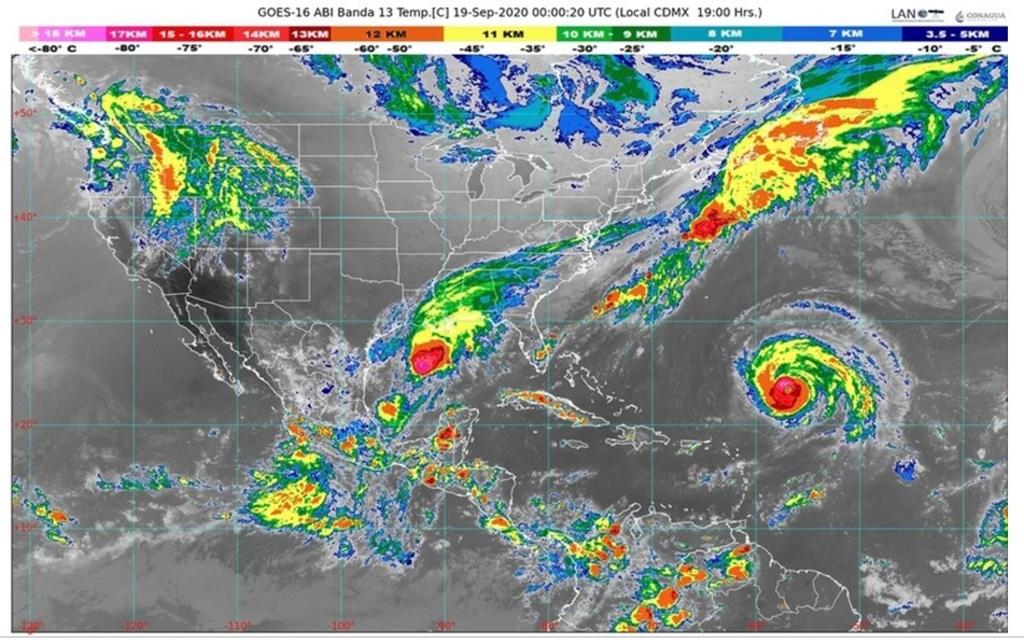  El 18 de septiembre de 2020 pasará a la historia de los huracanes: tres tormentas tropicales formadas en un mismo día, una de ellas en Portugal, al otro lado del Atlántico, un huracán de categoría 4 en medio del océano y todo los nombres de ciclones de la lista de 2020 cubiertos. (ARCHIVO)