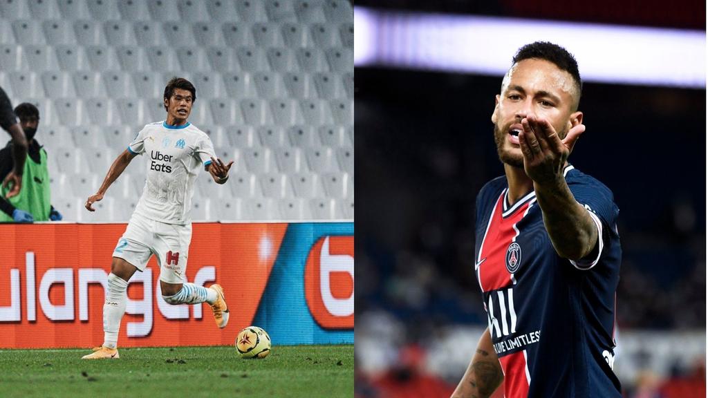 Según la interpretación de algunas imágenes difundidas en España, Neymar supuestamente habría llamado 'chino de mierda' a Sakai en el partido de liga del pasado 13 de septiembre. (ESPECIAL/ARCHIVO) 