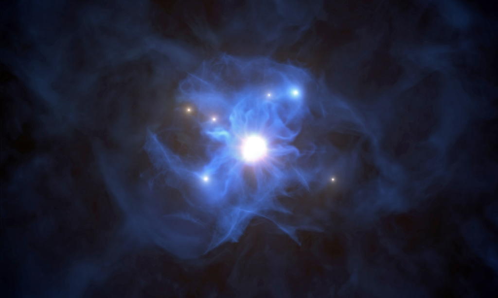 Un equipo internacional de astrónomos ha detectado una rara explosión de luz proveniente de una estrella desgarrada por un agujero negro supermasivo, un fenómeno conocido como 'disrupción de marea' y que es el más cercano observado hasta ahora. (ARCHIVO) 