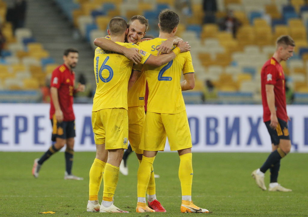 Ucrania venció 1-0 a España en la Liga de Naciones de la UEFA. (EFE)