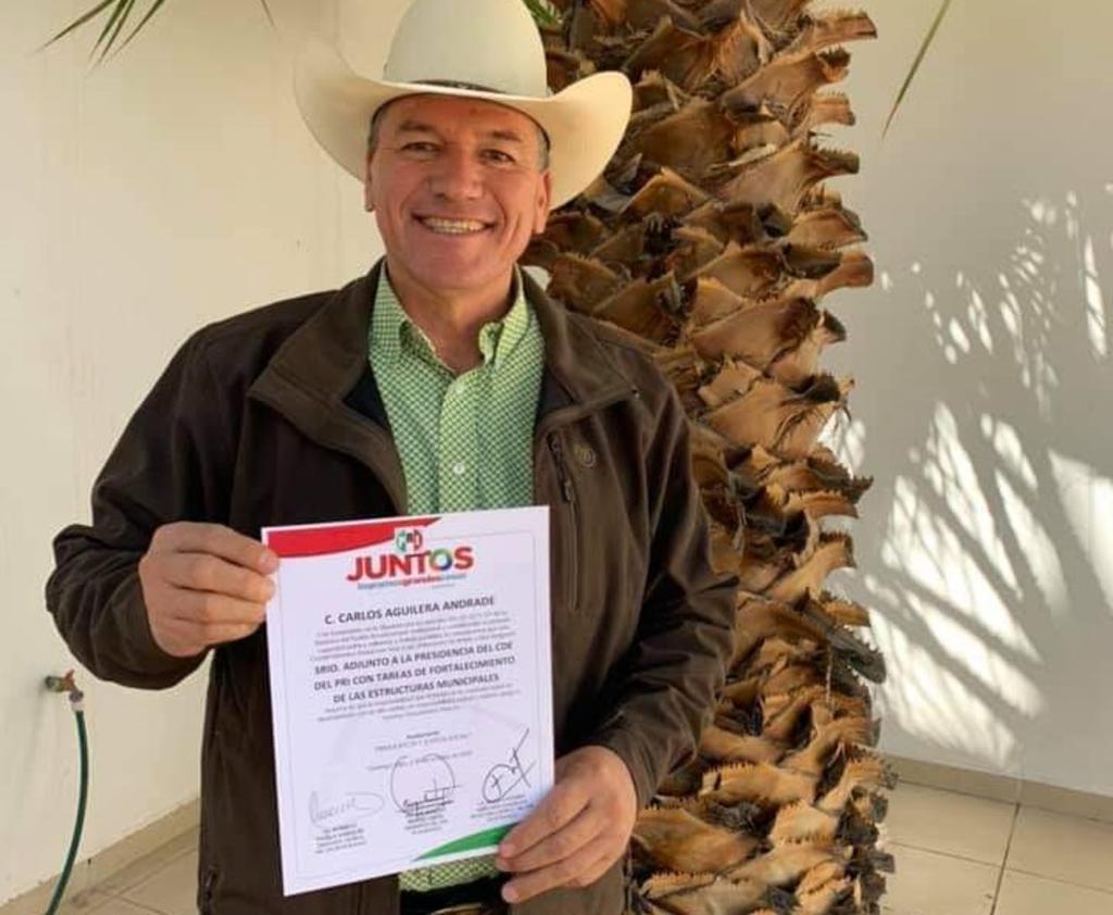 Carlos Aguilera Andrade, exalcalde de Lerdo, fue designado como secretario adjunto a la Presidencia del Comité Directivo Estatal del PRI con tareas de fortalecimiento de las estructuras municipales. (ARCHIVO)