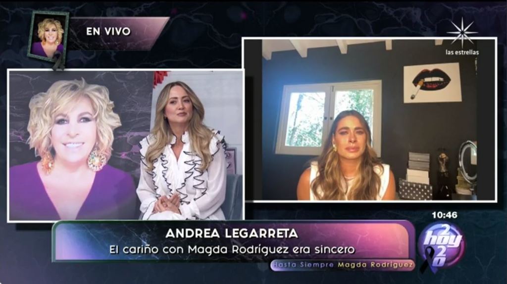 Tristeza. Las conductoras Andrea Legarreta y Galilea Montijo, se mostraron muy consternadas durante el programa de Hoy.