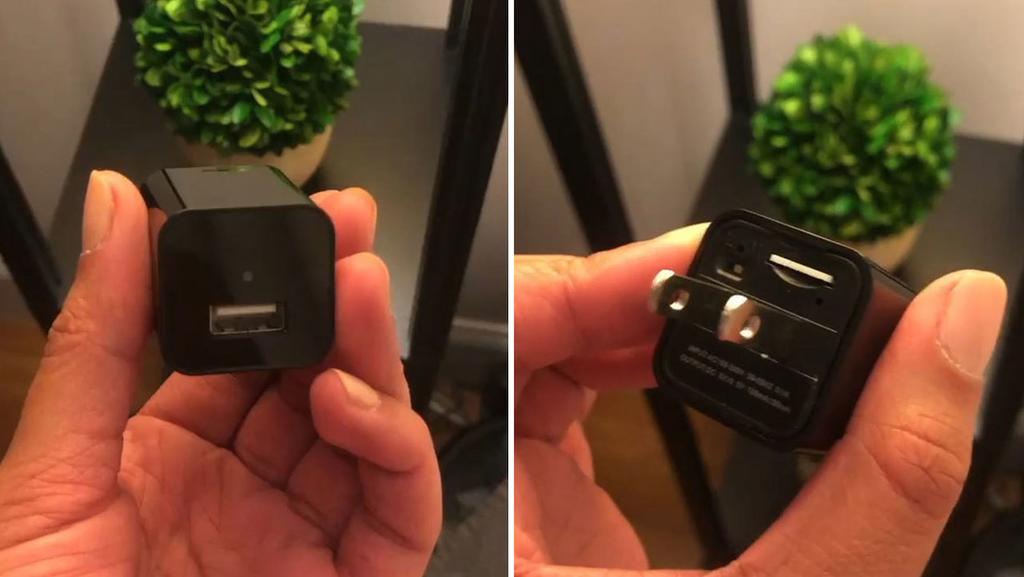 Parecía una conexión para cable USB, pero dentro había una cámara y una tarjeta de memoria. (INTERNET)