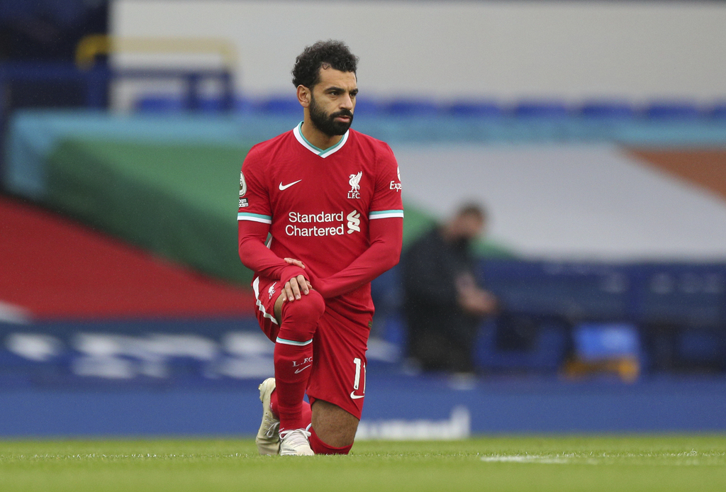 Mohamed Salah se podría perder dos juegos con el Liverpool, en la Premier ante Leicester, y en Champions frente al Atalanta. (AP)