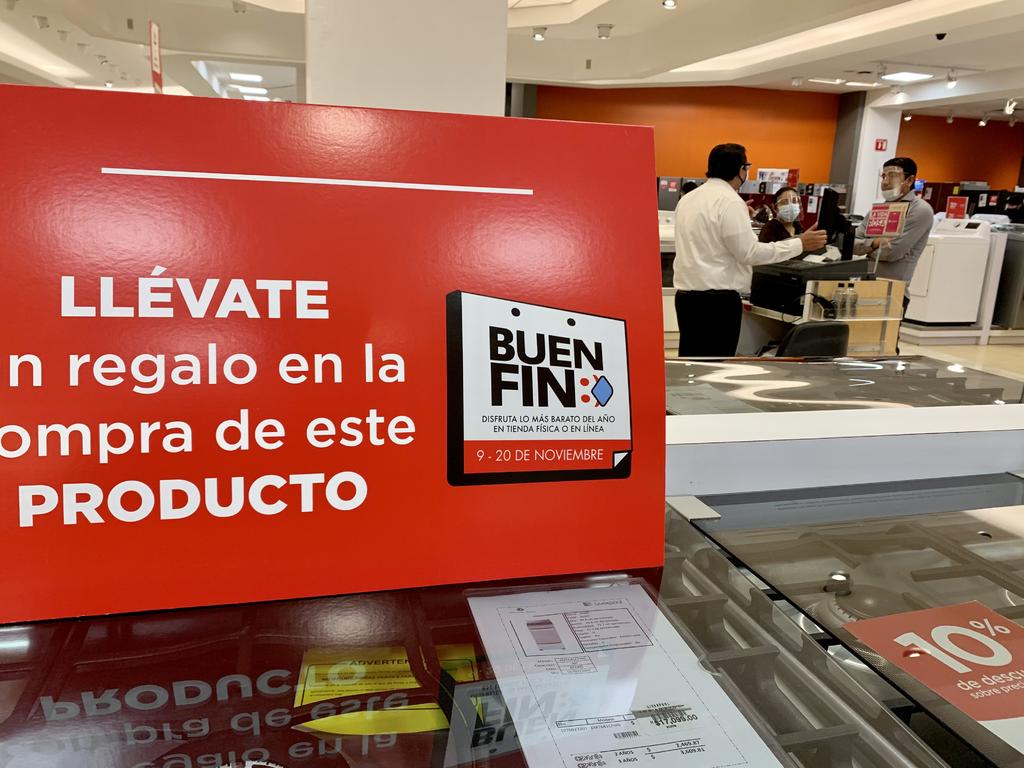 Al cierre de la primera semana del Buen Fin 2020, el comercio en Torreón proyecta una baja del 15 por ciento del volumen de ventas en relación a la edición pasada.
(ARCHIVO)