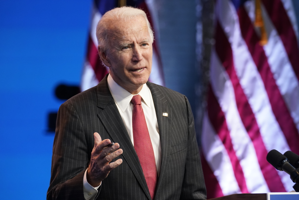 La reunión de Biden con un grupo de gobernadores demócratas y republicanos es su esfuerzo más reciente contra el bloqueo. (AP) 