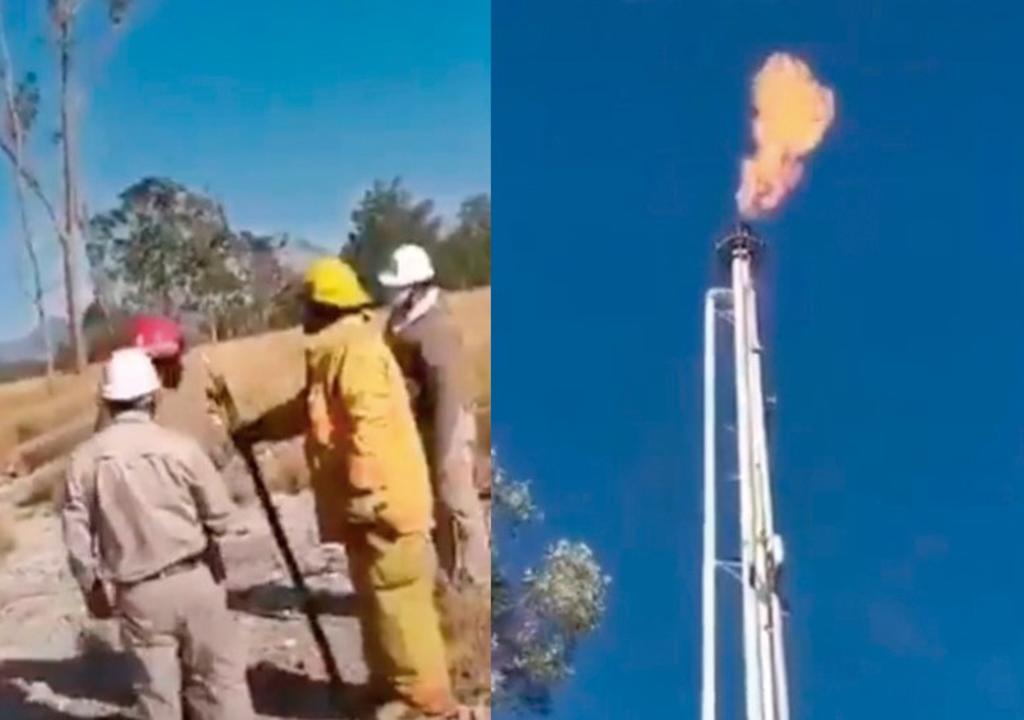 En las plantas de Pemex de todo el país se encuentran múltiples quemadores de gas, grandes torres con una llama encendida en su punta, la cual nunca se apaga, incluso cuando llueve. (Especial) 